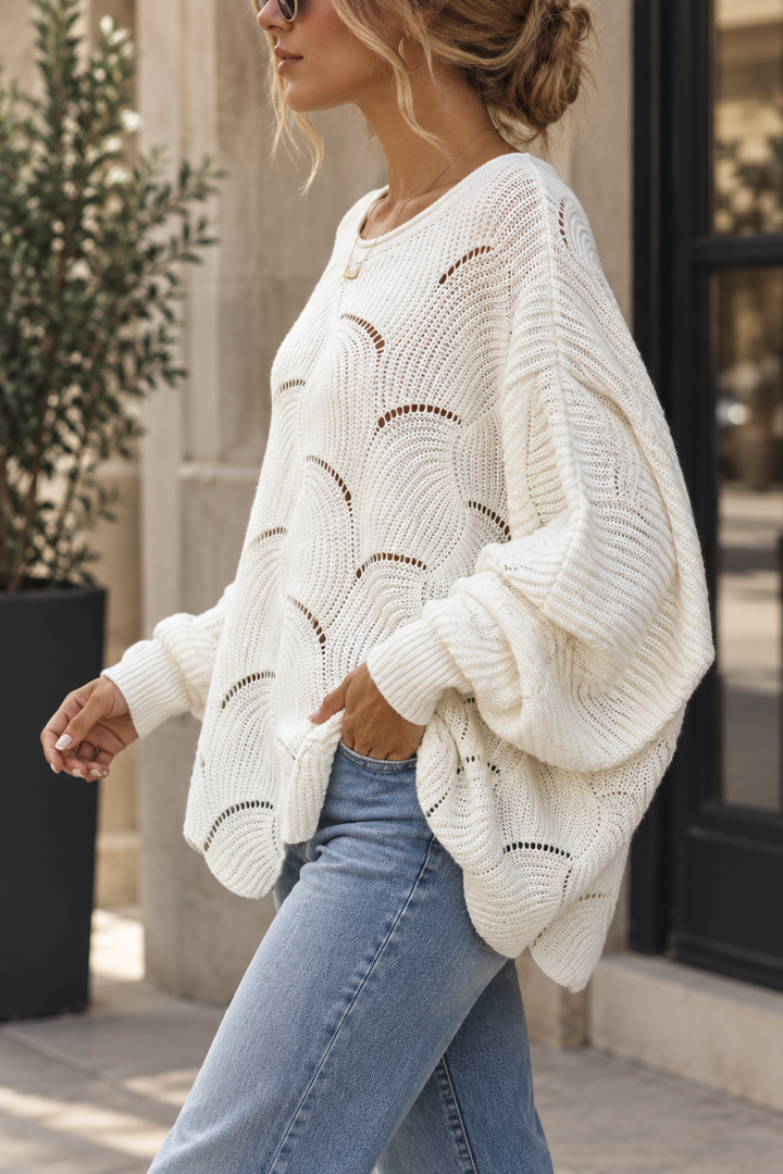 Zeyna - Maglione in Maglia a Maniche Lunghe