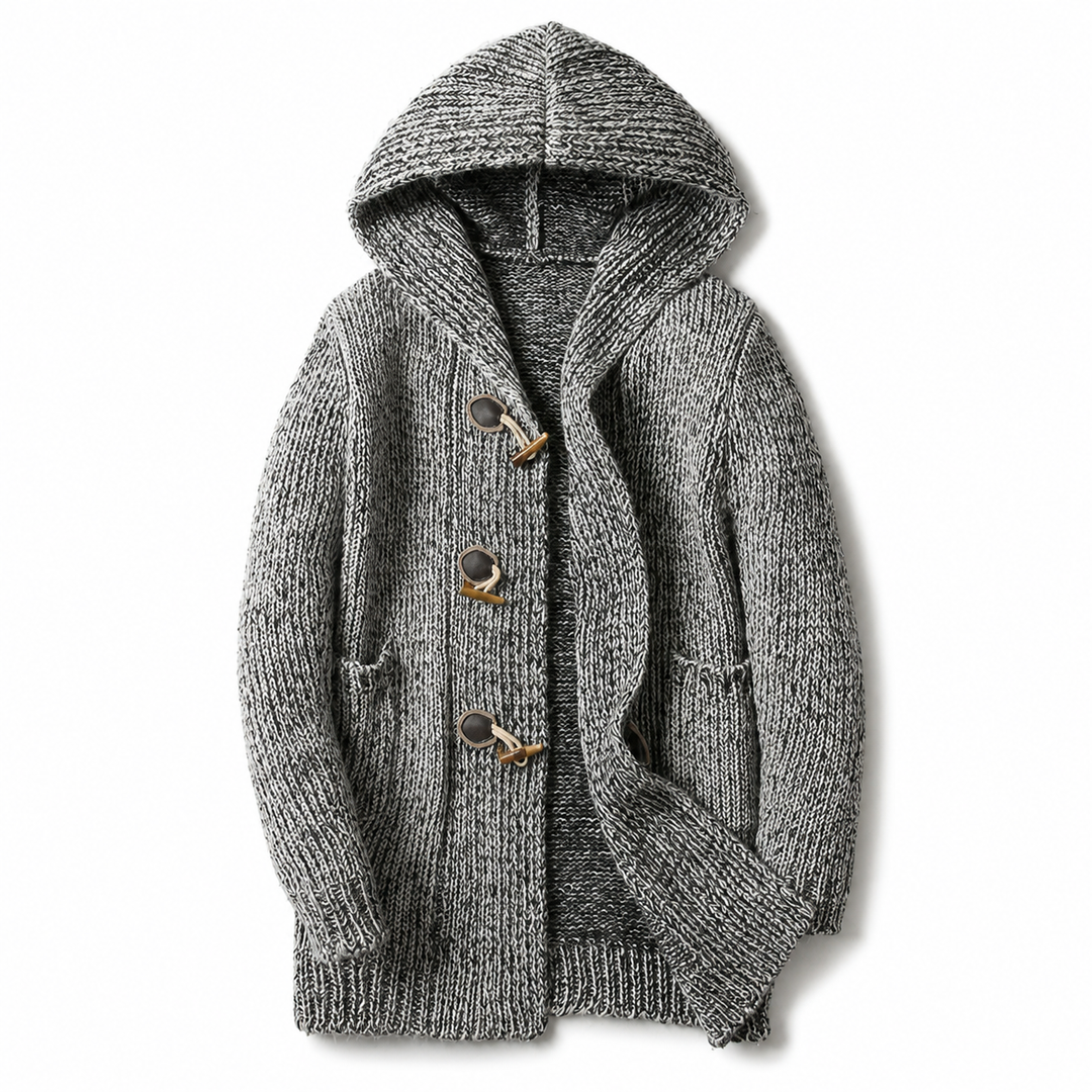 Lyndan - Cardigan Lungo Con Cappuccio E Alamari