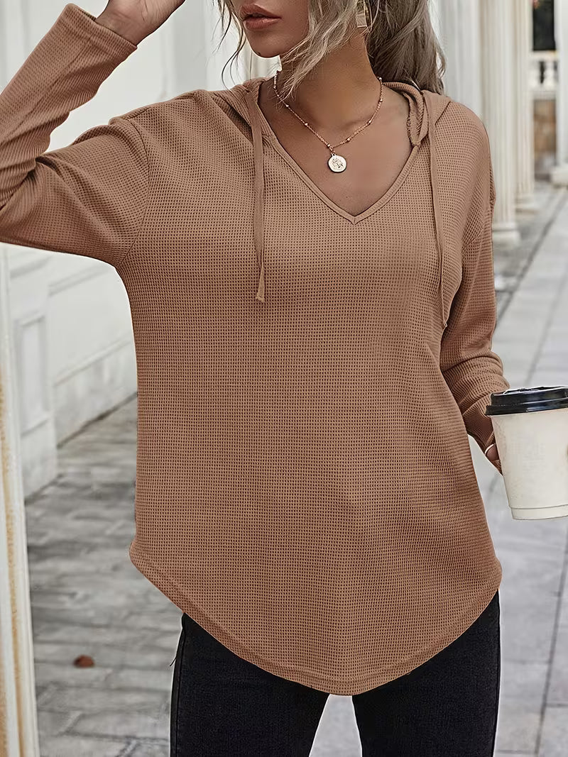 Heydi - Felpa Con Cappuccio Maniche Lunghe e Orlo Arrotondato