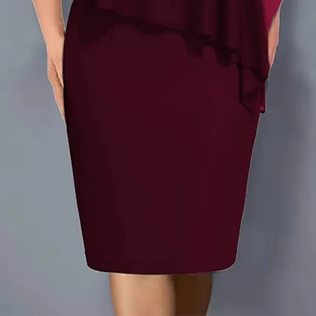 Amelie - Abito in Chiffon Con Scollo a V Impreziosito Da Strass