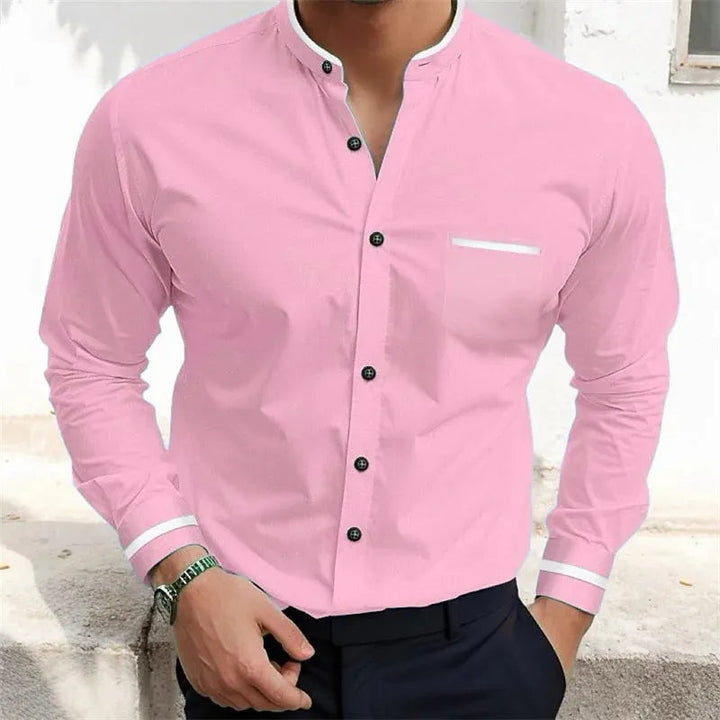 Askar - Camicia a Maniche Lunghe Con Bottoni