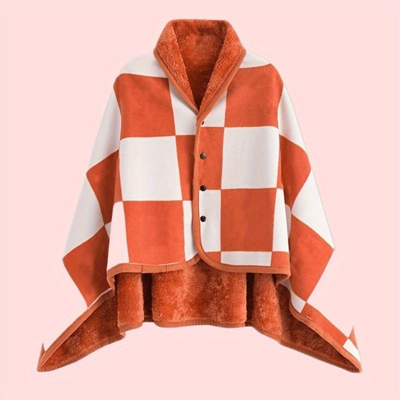 Erlissa - Scialle Coperta Invernale a Quadri