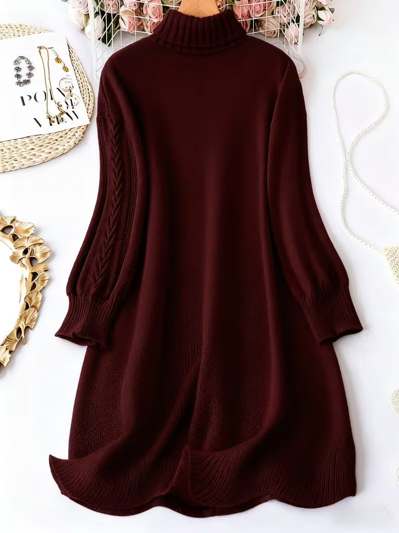 Malkina - Comodo Abito-Maglione a Maniche Lunghe
