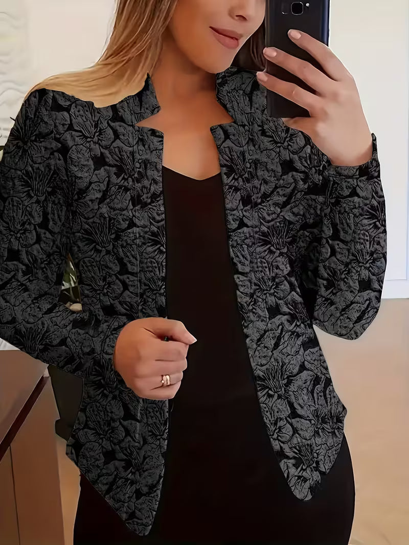 Tifany - Blazer a Maniche Lunghe con Stampa Floreale