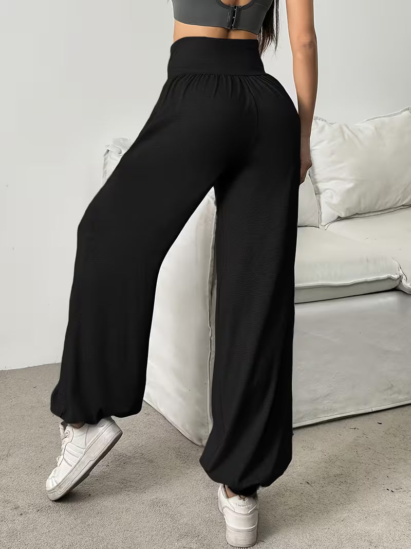 Millora - Pantaloni Morbidi, Elasticizzati E a Gamba Larga