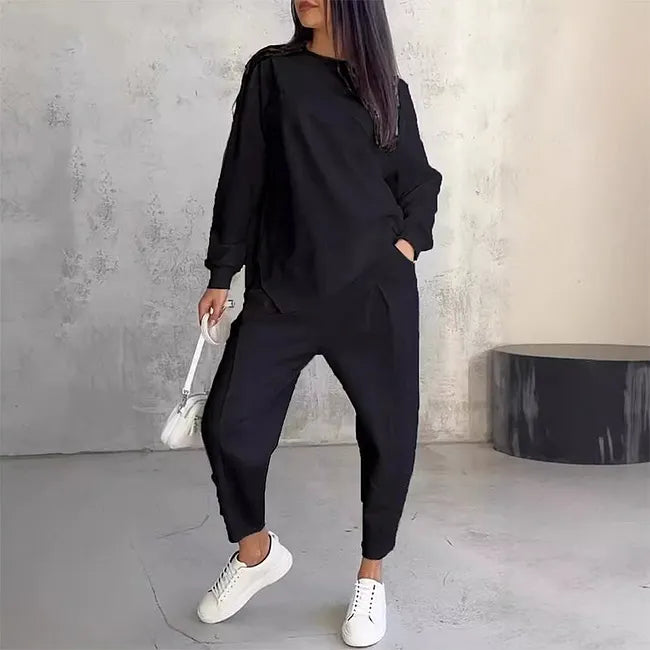 Tashia - Set Composto da Felpa Casual a Maniche Lunghe e Pantaloni da Jogging