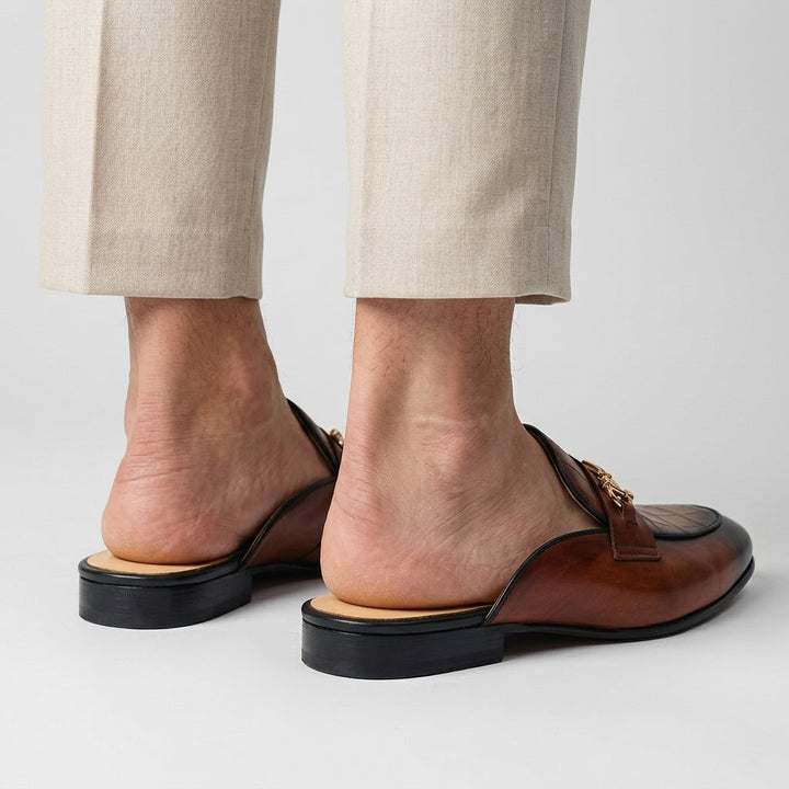 Idris - Scarpe in Pelle Con Tallone Scoperto