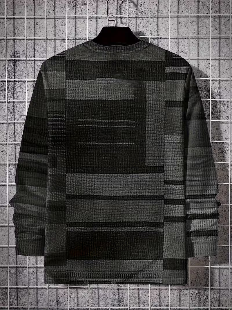 Kellan - Camicia a Maniche Lunghe Con Stampa Geometrica Patchwork