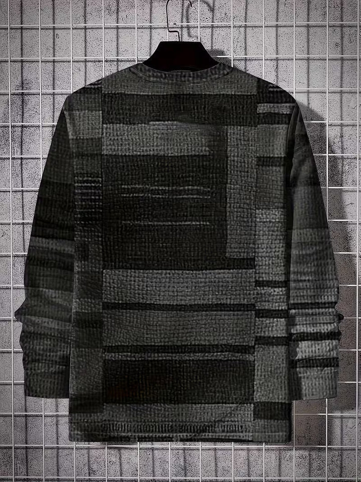 Kellan - Camicia a Maniche Lunghe Con Stampa Geometrica Patchwork