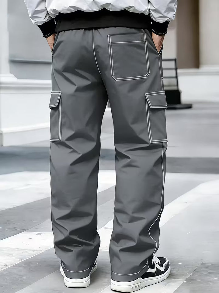 Jamein - Pantaloni Cargo Con Cuciture a Contrasto