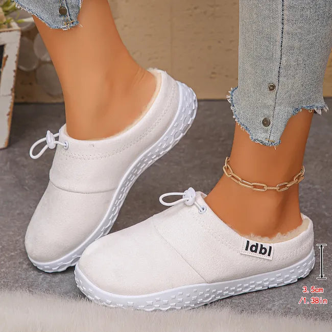 Damilya - Scarpe Slip On Con Cordoncino in Finta Pelle Scamosciata E Fodera in Pile