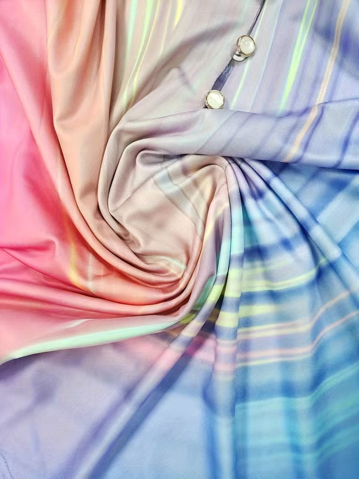 Filona - Top Con Scollo a V E Effetto Tie-dye Sfumato