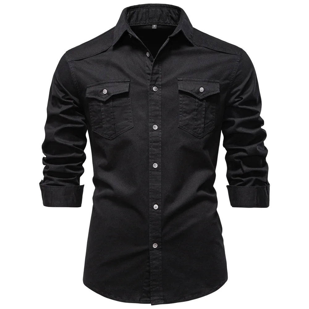 Sampath - Camicia di Cotone a Maniche lunghe