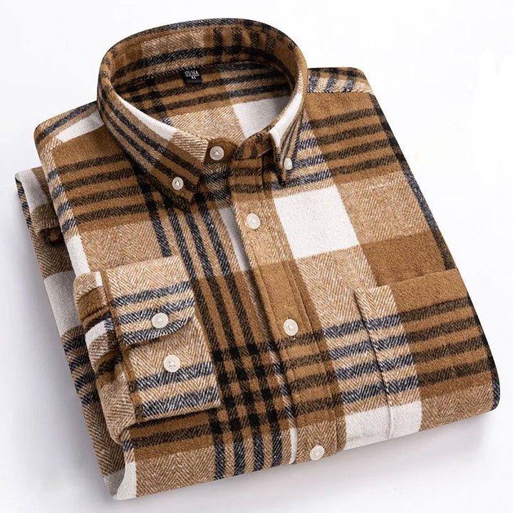 Joman - Camicia a Maniche Lunghe a Quadri Con Bottoni