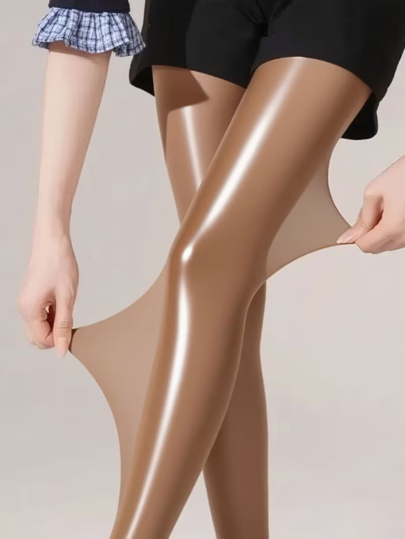 Bekah - Collant Elasticizzati Con Piedini ad Alta Lucentezza
