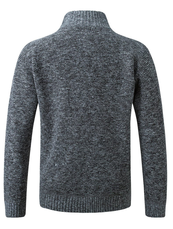 Liman - Cardigan in Maglia Con Pannello Trapuntato E Zip Integrale