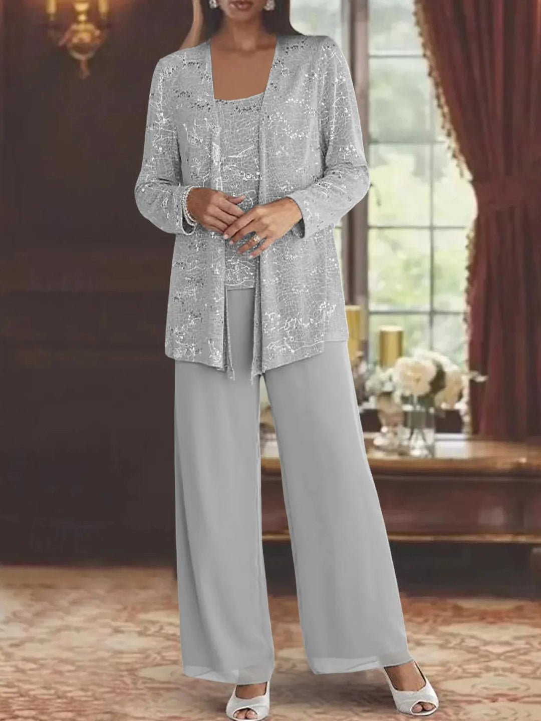 Gimena - Set Composto Da Cardigan E Pantaloni Con Glitter
