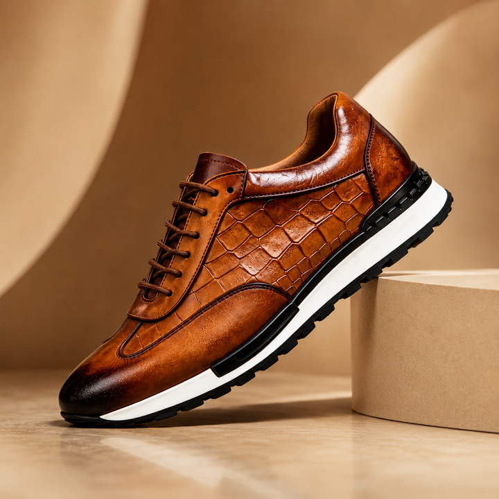 Hubert - Scarpe da Ginnastica in Pelle Con Lacci