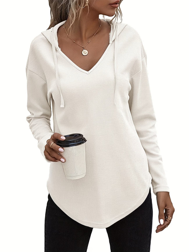 Seonie - Felpa Con Cappuccio a Maniche Lunghe E Scollo a V