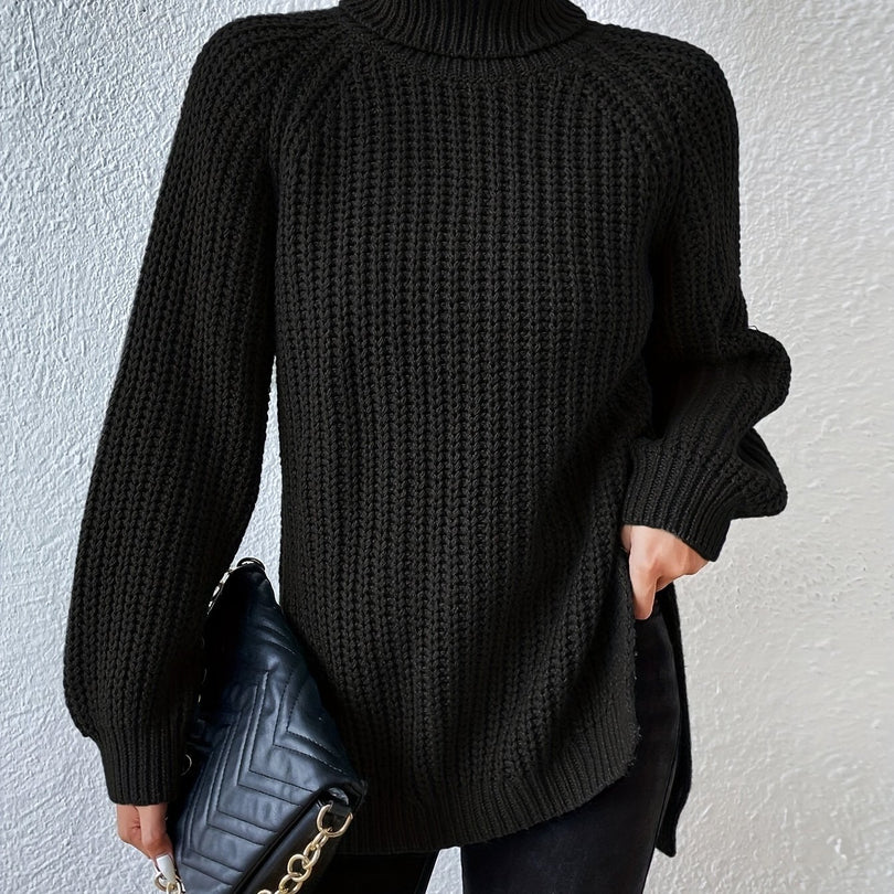 Felina - Maglione a Collo Alto in Maglia a Maniche Lunghe