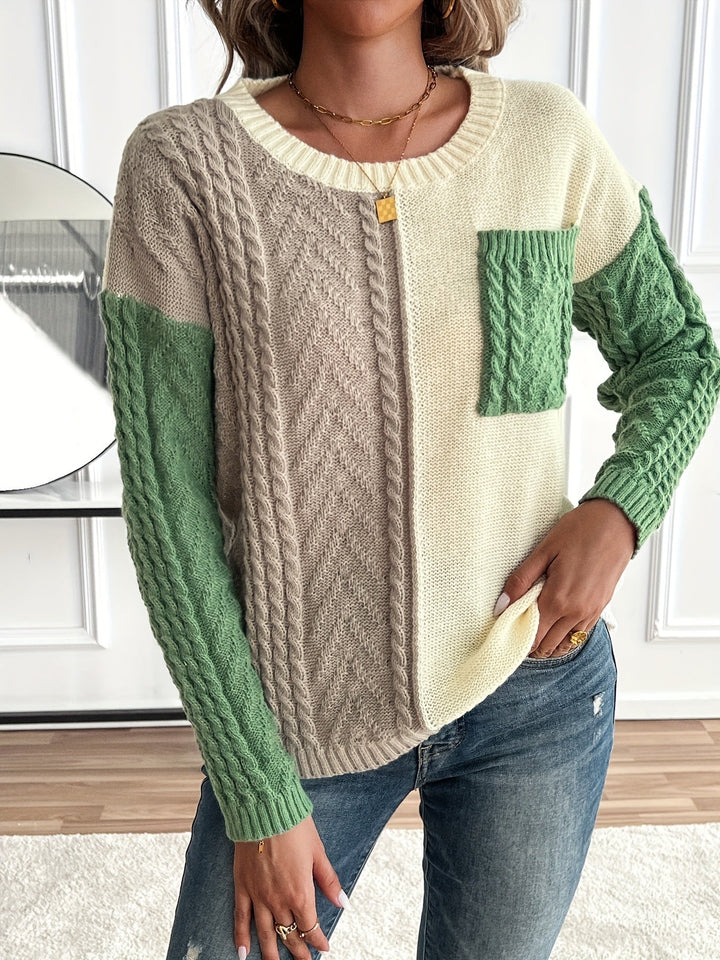 Klarysse - Maglione a Maniche Lunghe Con Tasca