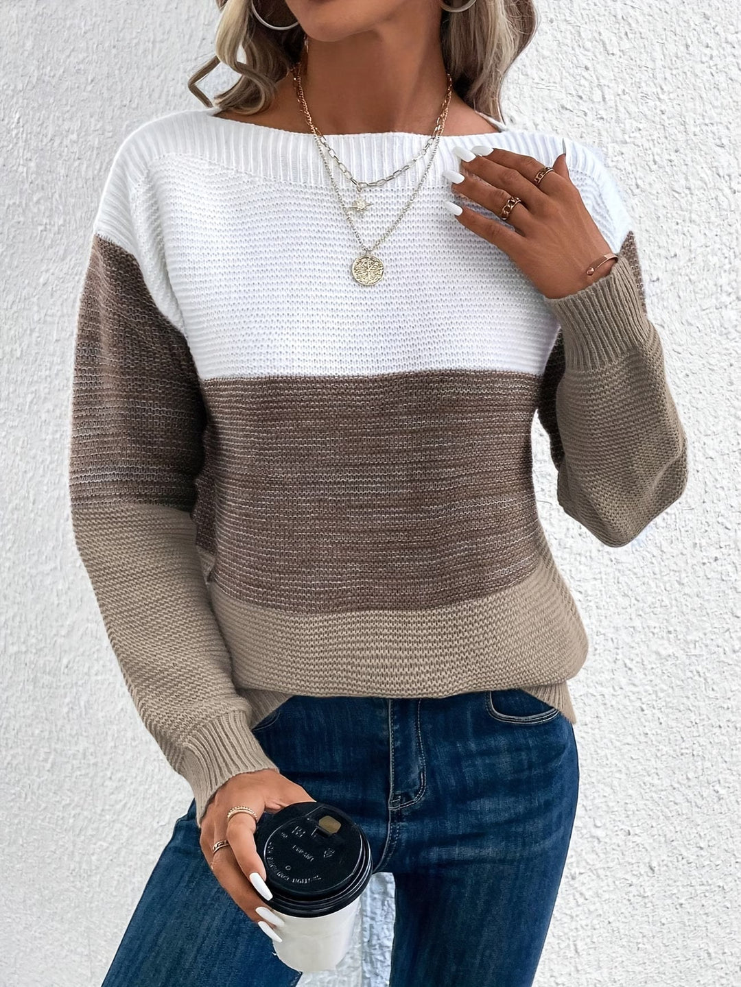 Faria - Elegante Maglione a Maniche Lunghe