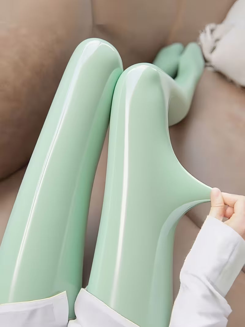 Bekah - Collant Elasticizzati Con Piedini ad Alta Lucentezza