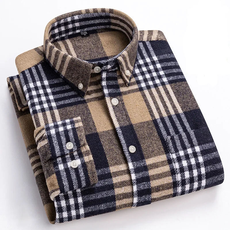 Joman - Camicia a Maniche Lunghe a Quadri Con Bottoni