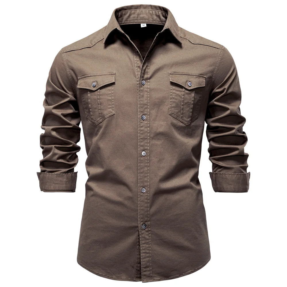 Sampath - Camicia di Cotone a Maniche lunghe