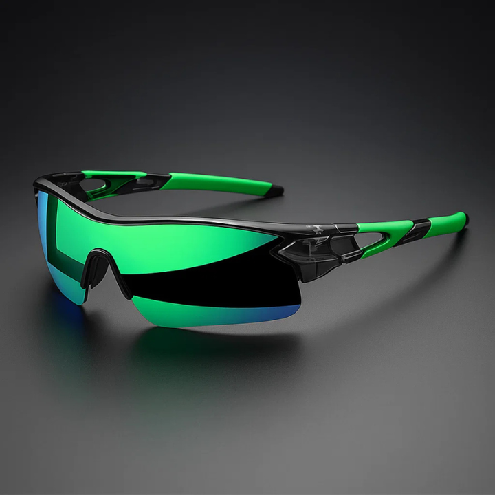 VeloShade - Occhiali da Sole Sportivi da Ciclismo Avvolgenti con Lenti a Specchio