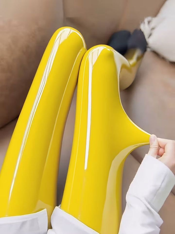 Bekah - Collant Elasticizzati Con Piedini ad Alta Lucentezza