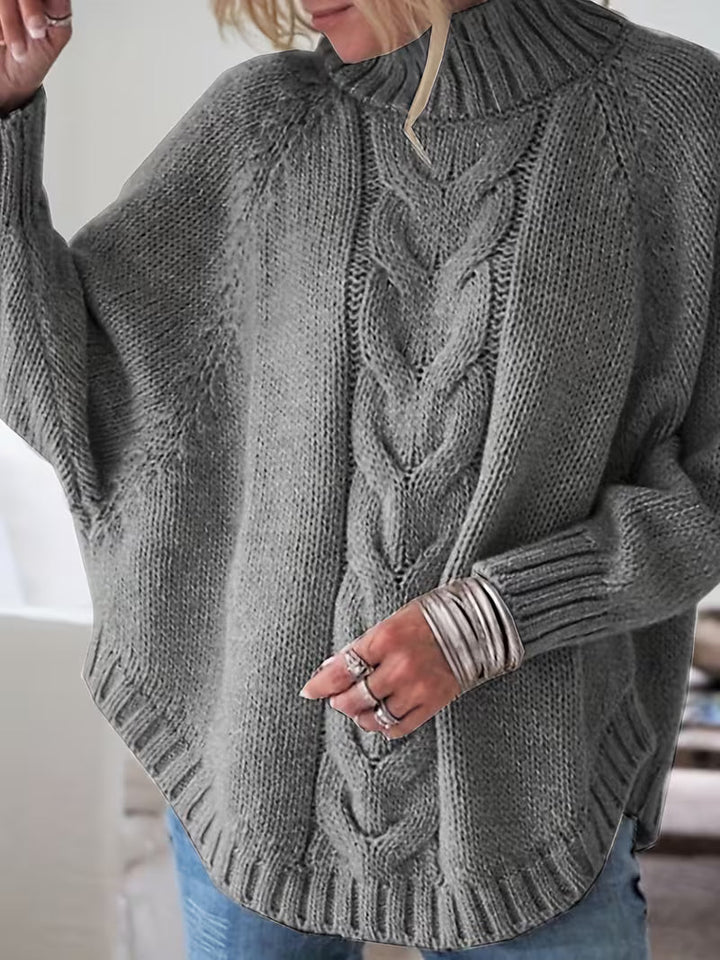 Edeltraut - Maglione a Collo Alto Con Maniche a Pipistrello