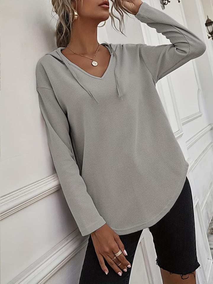 Seonie - Felpa Con Cappuccio a Maniche Lunghe E Scollo a V