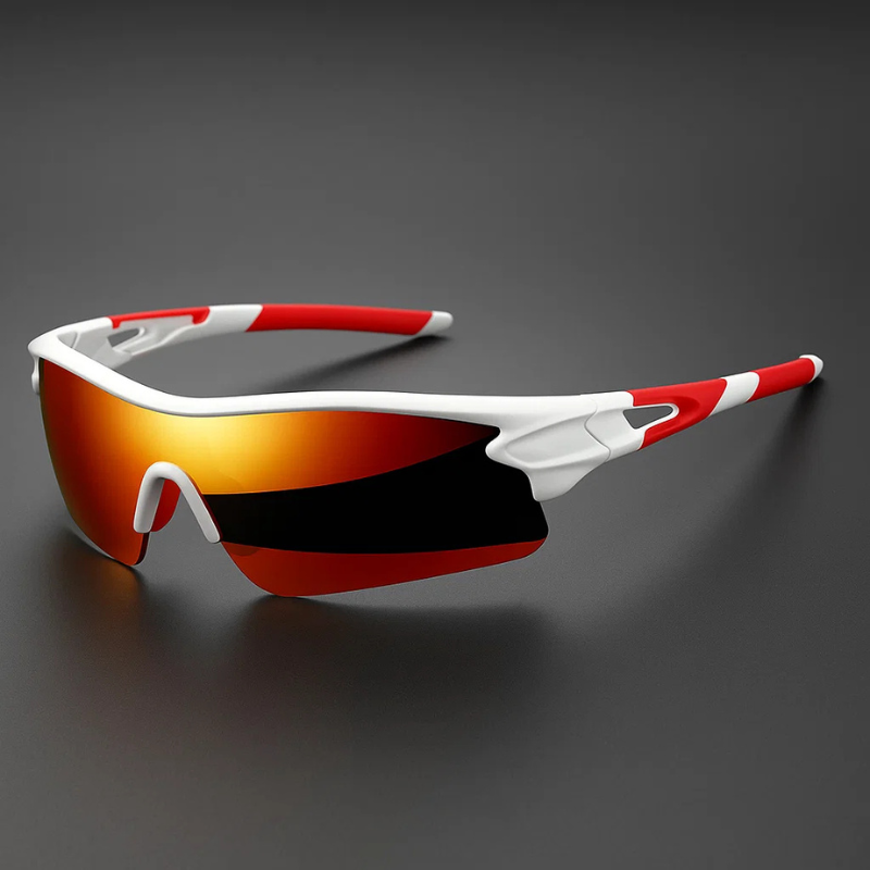 VeloShade - Occhiali da Sole Sportivi da Ciclismo Avvolgenti con Lenti a Specchio