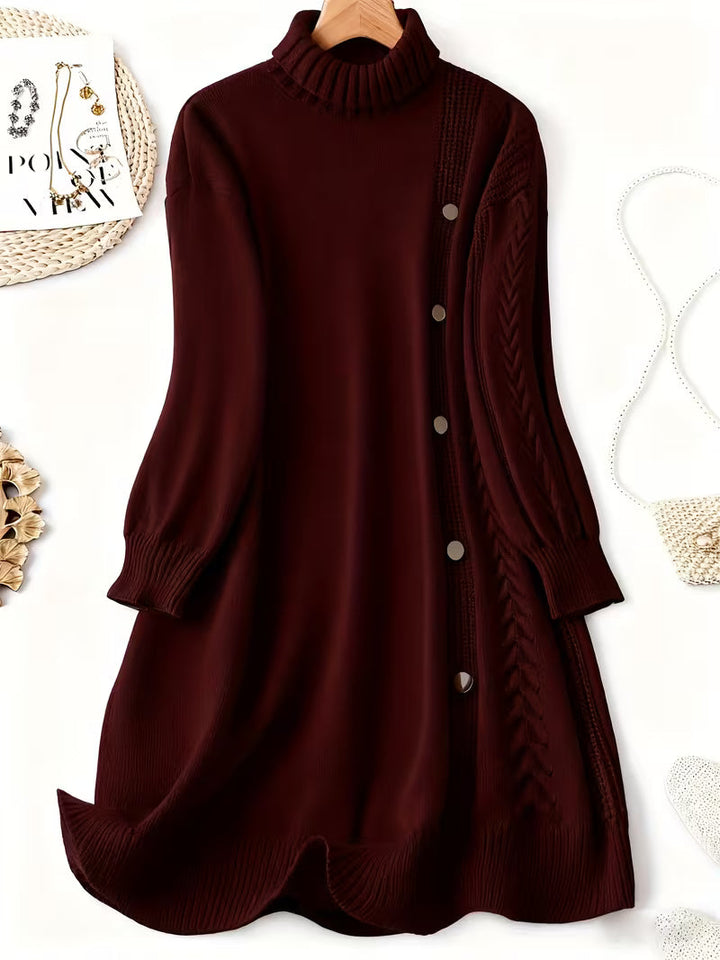 Malkina - Comodo Abito-Maglione a Maniche Lunghe