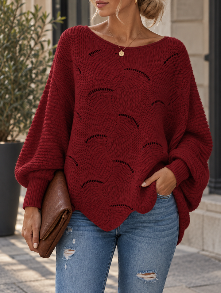 Zeyna - Maglione in Maglia a Maniche Lunghe