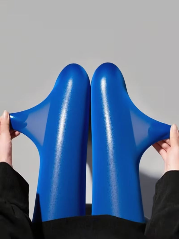 Bekah - Collant Elasticizzati Con Piedini ad Alta Lucentezza