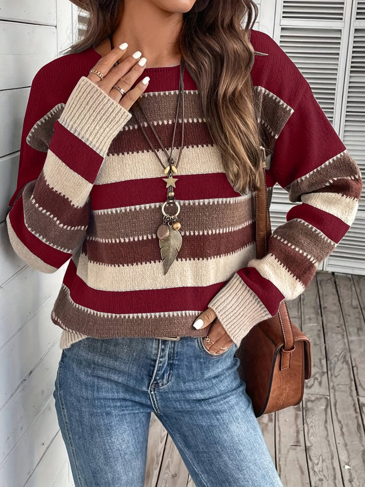 Fadina - Maglione in Maglia a Maniche Lunghe