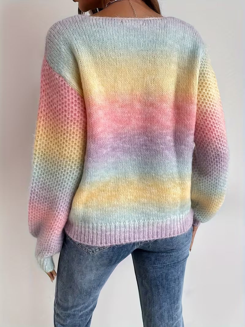 Errin - Maglione Lavorato a Maglia Con Sfumature Di Colore