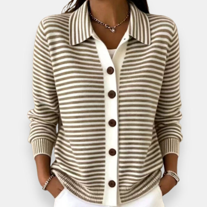 Kerana - Cardigan a Righe Con Bottoni