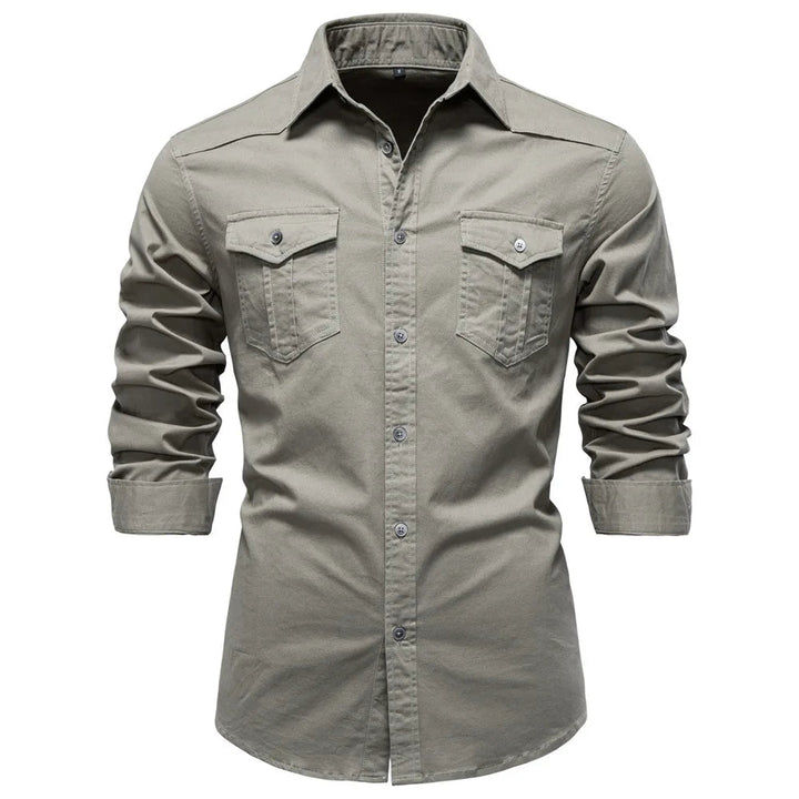 Sampath - Camicia di Cotone a Maniche lunghe