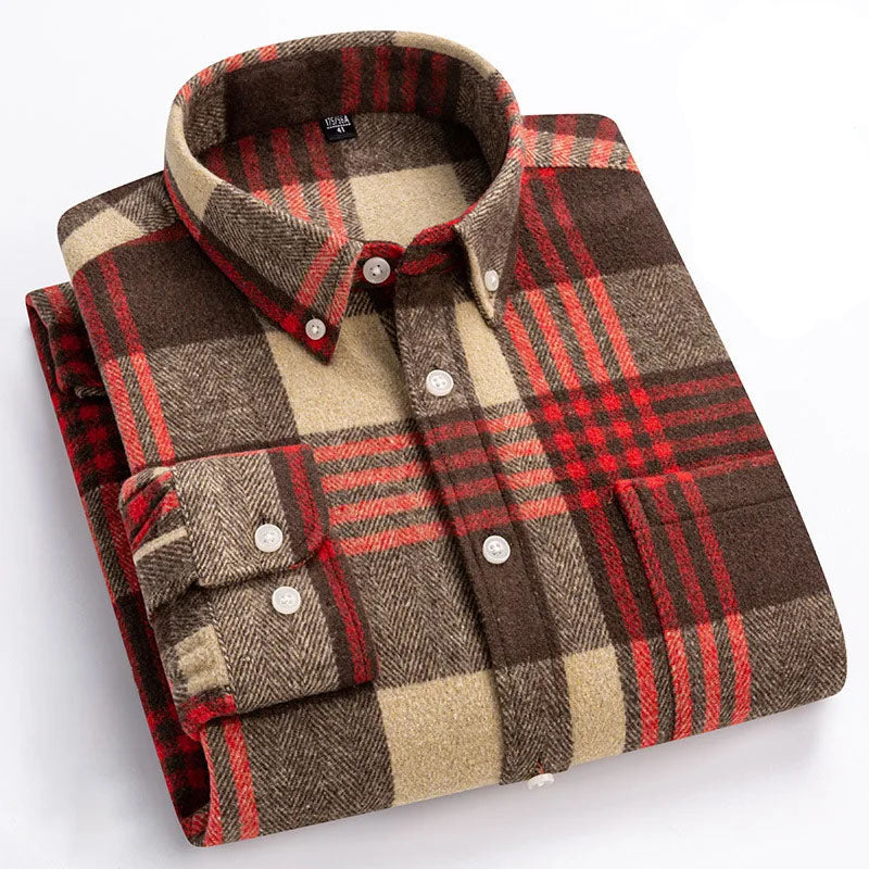 Joman - Camicia a Maniche Lunghe a Quadri Con Bottoni