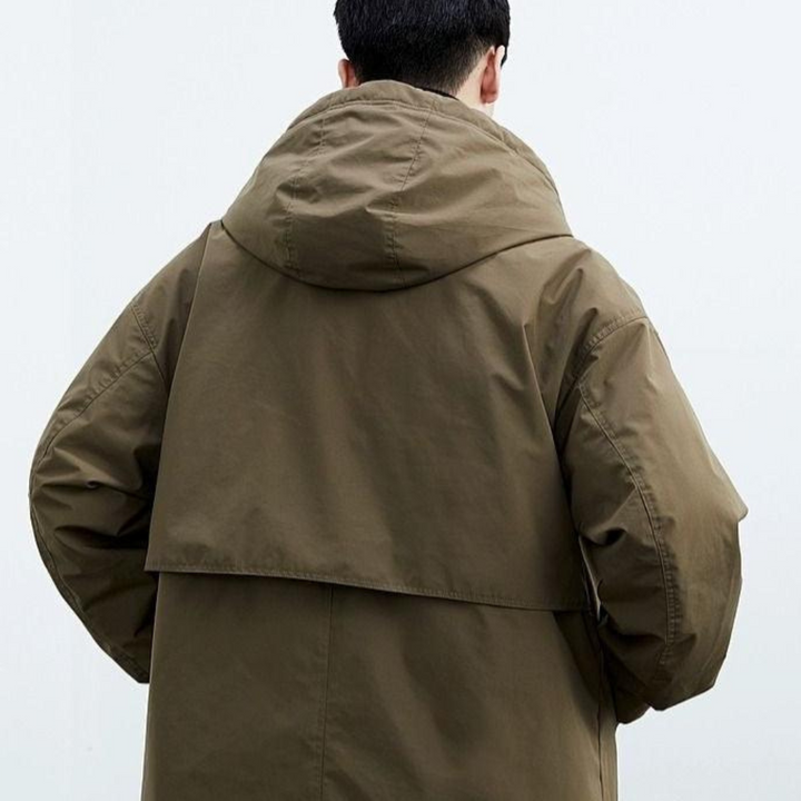 Krimz - Trench Con Cappuccio E Collo a Revers