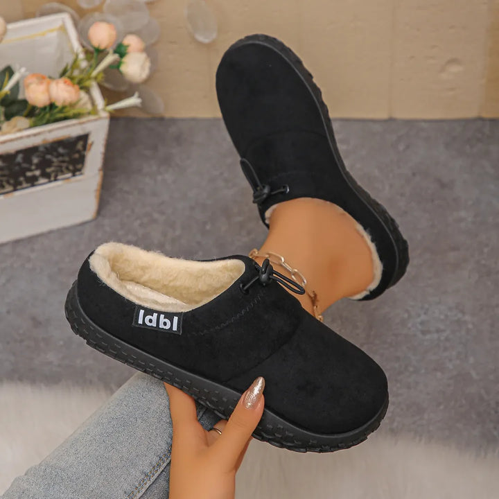Damilya - Scarpe Slip On Con Cordoncino in Finta Pelle Scamosciata E Fodera in Pile