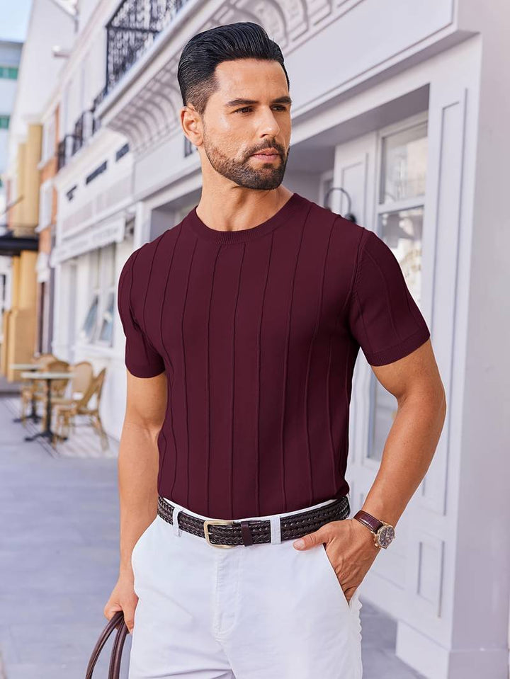 Sang - Maglietta Estiva in Maglia a Girocollo