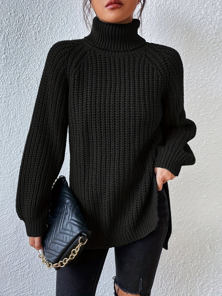 Felina - Maglione a Collo Alto in Maglia a Maniche Lunghe