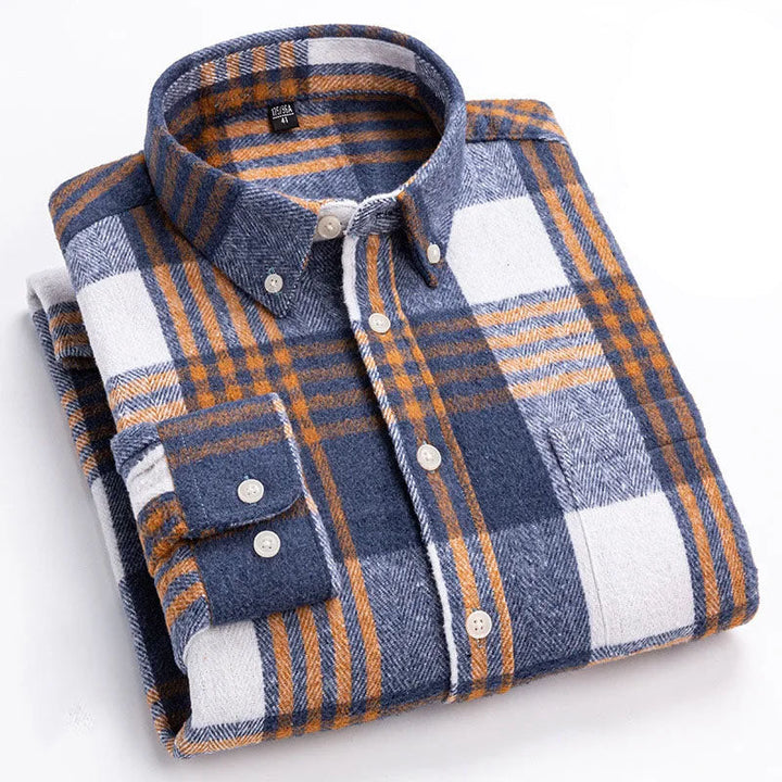 Joman - Camicia a Maniche Lunghe a Quadri Con Bottoni