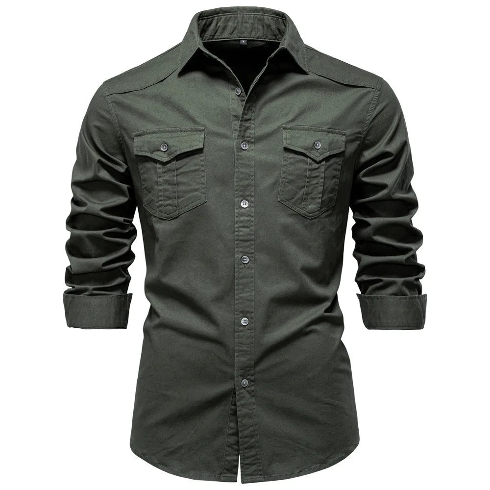 Sampath - Camicia di Cotone a Maniche lunghe