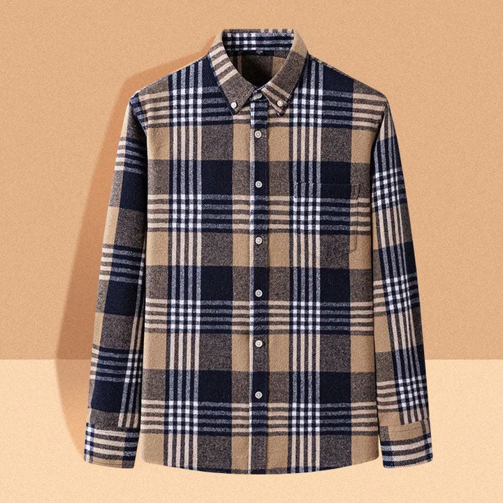 Joman - Camicia a Maniche Lunghe a Quadri Con Bottoni