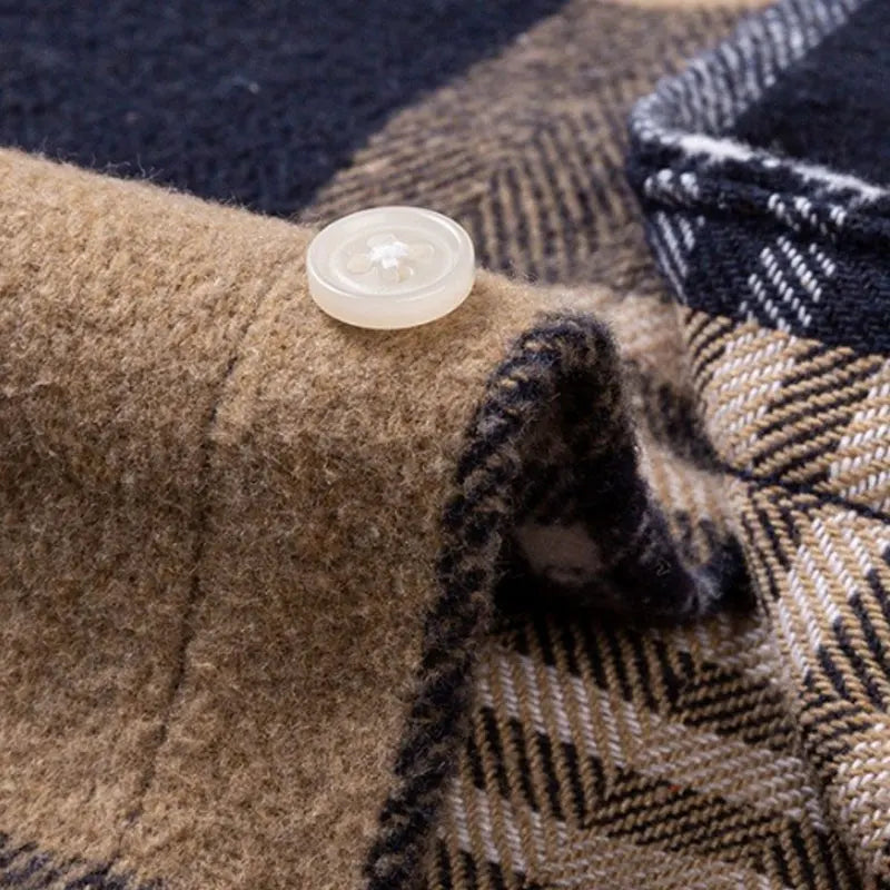 Joman - Camicia a Maniche Lunghe a Quadri Con Bottoni